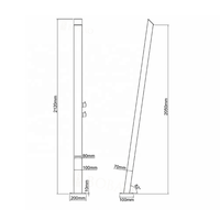 Caractéristique extérieure de luxe moderne de jardin de cascade de douche de piscine d'acier inoxydable de forme carrée