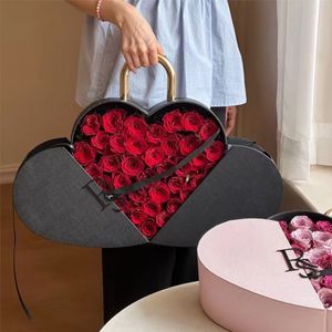 <span class=keywords><strong>Caja</strong></span> de Regalo de Lujo para Ramos de Flores en Forma de Corazón, Reciclable y Rígida, con Laminado Mate y Relieve, en Oferta - Product Image 4
