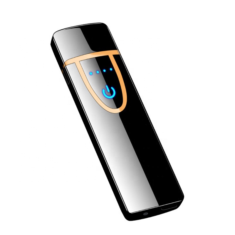 Мини-USB перезаряжаемая зажигалка с сенсорным зажиганием, ветрозащитная беспламенная зажигалка, легкая плазменная Зажигалка для парней, подарки для отца