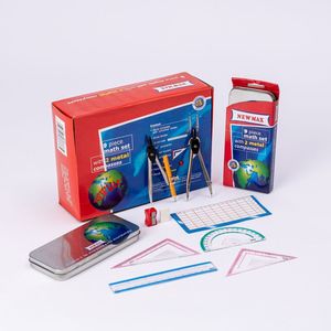 Juego de Regalo de Papelería de Geometría en Caja de Hierro, Juego de 9 Piezas de Regla y Compás de Metal Especial para Estudiantes al por Mayor - Product Image 2