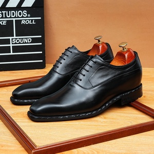 Nuevos Zapatos Formales de Hombre de Cuero Genuino con Cordones, Bordados, Punta en Pico, Ligeros y Transpirables para Ocasiones de Negocios en Otoño - Product Image 1