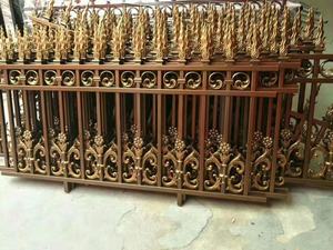 Panel Pagar Logam Berkualitas Tinggi yang Dapat Disesuaikan, Pagar Besi Cor Ornamen Berwarna Coklat untuk Dijual dengan Harga Pabrik - Product Image 2