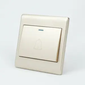 UK/British Standard PC Material 1 Gang Door Bell Electric Switch Wall Switch Manufacturer