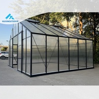 Serre de jardin en polyéthylène avec cadre en aluminium, kit de serres en verre pour jardin, serre tunnel robuste pour fleurs