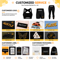 Set Yoga, Kain Lembut untuk Peregangan, Legging/Celana Pendek, Model Pengangkat Bokong, Logo Custom, Pakaian Olahraga Bernapas untuk Gym dan Kegunaan Sehari-hari
