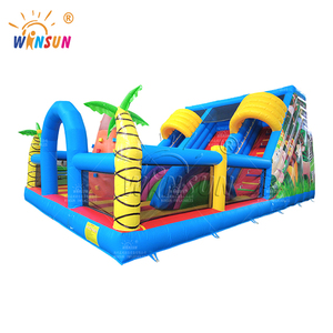 Winsun exterior de un solo carril tema de la jungla castillo inflable Combo parque infantil Material de PVC certificado CE ignífugo impermeable - Product Image 3
