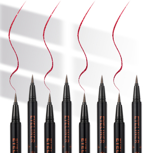 Maquillage de marque de distributeur personnalisé pointe pinceau ultra fine et flexible <span class=keywords><strong>noir</strong></span> paillettes <span class=keywords><strong>eyeliner</strong></span> liquide perle imperméable à l'eau - Product Image 3
