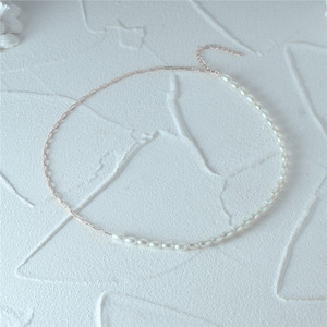 CANNER Nouveau Collier Ras du Cou Simple en Argent Sterling S925, Style Ins, avec Perles et Chaîne Trombone, Cadeau pour Femme - Product Image 3