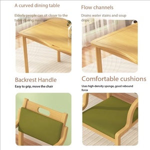 Chaises adaptées aux personnes âgées, <span class=keywords><strong>institutions</strong></span> <span class=keywords><strong>communautaires</strong></span>, tables et chaises de salle à manger en bois massif, tables et chaises de salle à manger adaptées aux personnes âgées - Product Image 6
