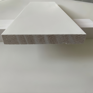 Moldura de Base de Madera de Pino Radiata con Unión Dentada S3S, Prepintada en Blanco, Ecológica, Longitud Personalizable, para Hoteles y Hospitales - Product Image 4