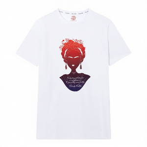 Camiseta Frida Kahlo Reality blanca con diseño artístico para mujer - Product Image 1