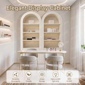 Madamcenter Expositores de cosméticos Estante de esmalte de uñas de cuero para estanterías de almacenamiento Categoría de producto Vitrinas - Product Image 2