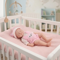 Poupée Reborn en Silicone de 12 pouces, faite à la main, yeux fermés, rose, chapeau mignon, vêtements, cadeau pour filles