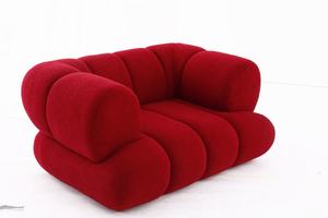 Sofá de sala de estar, mueble moderno de tela, intermedio, midcentury - Product Image 5