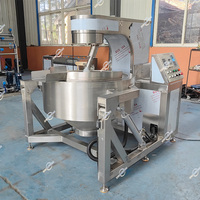 Bouilloire à enveloppe planétaire industrielle à induction électrique Chaudière à sauce Ketchup Machine à fabriquer la pâte de tomate Marmite avec mélangeur