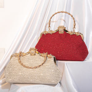 Nouvelle pochette vintage, sac de soirée à perles, sacs pour femmes, sacs à bandoulière, sacs à main avec chaîne, mini sac de soirée de luxe - Product Image 5