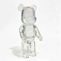 Statue BearBrick en résine transparente, modélisée à la main, design artistique gratuit, couleur personnalisable, pour la décoration moderne de la maison, objets de collection