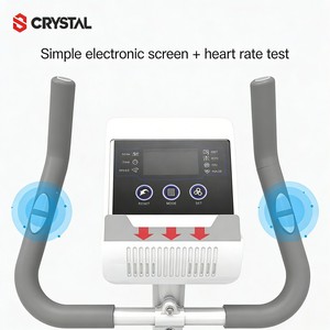 Vélo d'exercice magnétique vertical CRYSTAL SJ1508, 8 niveaux de résistance, fréquence cardiaque, support iPad, cyclisme d'intérieur à domicile, capacité 150 kg - Product Image 3