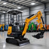 Mini-excavatrice 1,5 m³ à chenilles en caoutchouc compacte, certifiée CE EPA EURO 5, moteur Kubota, fabrication OEM chinoise, pour usage agricole et de construction, directement de l'usine