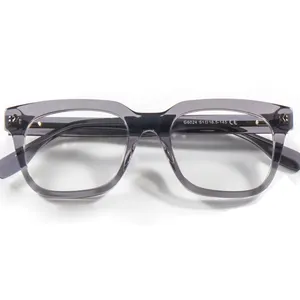 G6024 high end personalizado 2023 nova moda olho óculos quadro homens mulheres quadrados handmade acetato óculos ópticos quadros