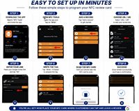 Carte NFC d'avis autocollante en acrylique 10 cm – Sans application, retour d'expérience en un clic, étanche – Idéale pour les professionnels locaux