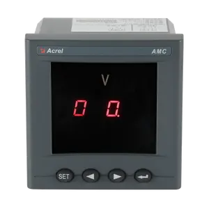 Acrel Voltmeter fase tunggal AMC72-AV AC voltase, pengukur daya pintar dapat diprogram dengan CTs