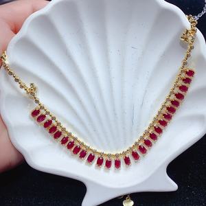 Nuevo Collar con Colgante de Plata de Ley S925 con Rubí, Joyería de Aniversario de Estilo Femenino a la Moda - Product Image 4