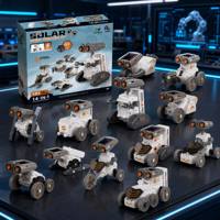 Kit de Robot Solar 14 en 1 para Niños, Ensamblaje DIY, 191 Piezas, Juguete Educativo STEM, Experimento Científico, Regalo de Construcción