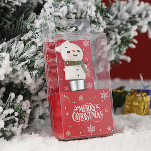 Bouchon de bouteille en plastique en forme de bonhomme de neige de Noël, décoration de fête, cadeau de Noël - Product Image 1