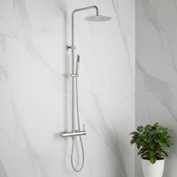 Mitigeur de douche thermostatique en acier inoxydable, robinet de douche apparent européen pour salle de bain