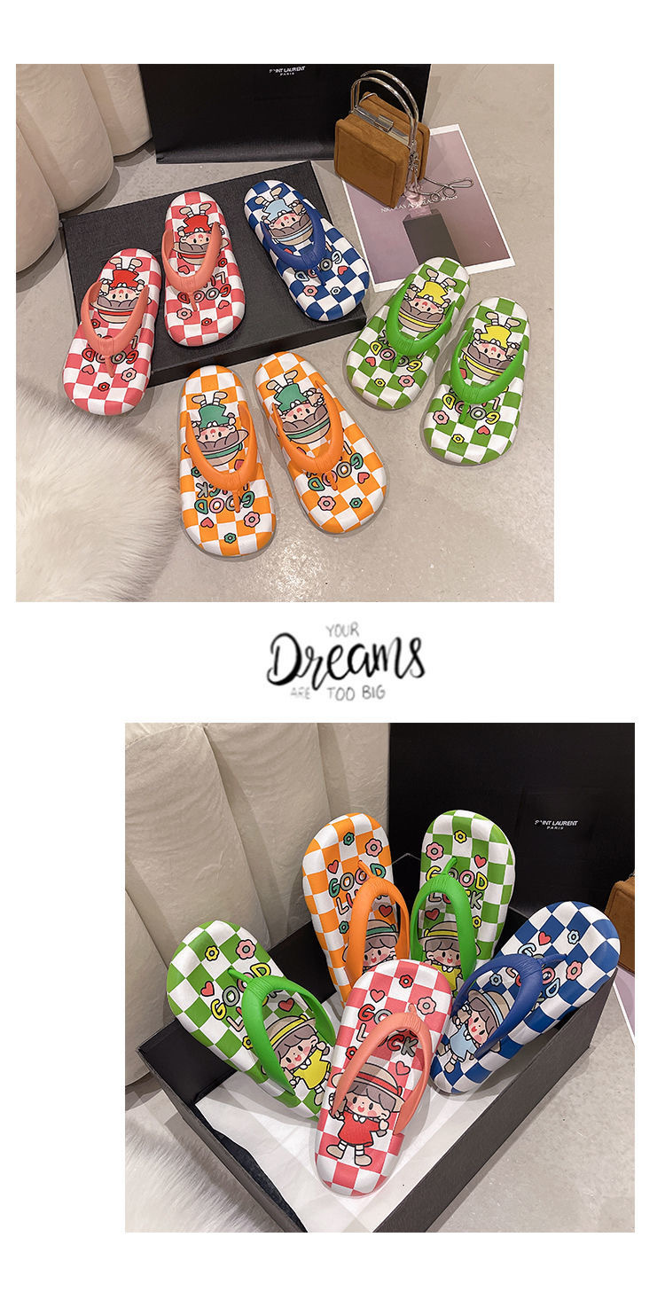 Women Summer Beach Slippers Solid Color Non-slip Latest Flip Flop Slippers