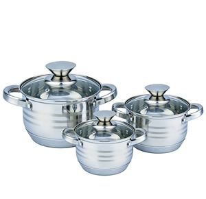 Casserole en acier inoxydable <span class=keywords><strong>Fissler</strong></span> 201, fabrication indienne, vente en gros, 6 pièces, ensemble de cuisine de qualité supérieure, casseroles à soupe et à bouillon - Product Image 1