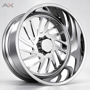 ล้อรถบรรทุกแบบฟอร์จสั่งทำพิเศษ ขนาด 20x12 24x14 28x16 ขอบขัดเงาแบบเกลียว 8x170 8x180 8x165.1 สำหรับ Ford F-250 RAM 2500 GMC Sierra - Product Image 1