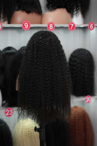 Burmese Raw Virgin <b>Human</b> <b>Hair</b> <b>Wig</b> Jerry Curly <b>Lace</b> <b>Front</b> with Deep Part Kinky Curly Weave <b>Wig</b> - Product Image 2