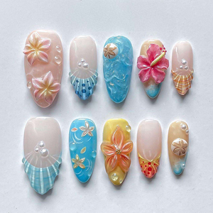<span class=keywords><strong>Uñas</strong></span> Acrílicas Hechas a Mano <span class=keywords><strong>con</strong></span> Forma <span class=keywords><strong>de</strong></span> Almendra y <span class=keywords><strong>Diseño</strong></span> <span class=keywords><strong>de</strong></span> Mariposa, Reutilizables, para Regalo <span class=keywords><strong>de</strong></span> Navidad y Año Nuevo, Venta al Por Mayor - Product Image 5
