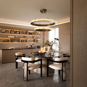 High <b>End</b> Villa Luxurious Decoration Living Room Dining Table <b>Bookshelf</b> Wardrobe Customized Complete Set of Furniture - Product Image 5