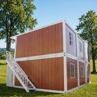 Maison conteneur Boxspace à deux étages, maison conteneur moderne préfabriquée sur roues avec cuisine et salle de bain