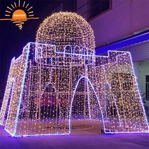 Personalizado de alta calidad al aire libre de la moda de Navidad LED motivo gigante Castillo luces para la plaza cuadrada decoraciones - Product Image 5