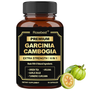 Fabricante <span class=keywords><strong>de</strong></span> Suplementos Herbales Personalizados <span class=keywords><strong>con</strong></span> Certificación GMP, Marca Privada OEM, Cápsulas <span class=keywords><strong>de</strong></span> Garcinia Cambogia Veganas <span class=keywords><strong>con</strong></span> 6 Ingredientes Naturales - Product Image 1