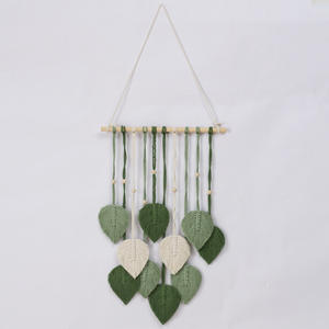 <span class=keywords><strong>Tapiz</strong></span> colgante de hojas de macramé de algodón bohemio al por mayor, tapices decorativos de arte de pared para el hogar, decoraciones de pared de salón - Product Image 3