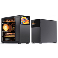 Boîtier d'ordinateur de bureau Jonsbo D31 MATX avec écran latéral en verre - Affichage numérique pour jeux et e-sport pour le bricolage