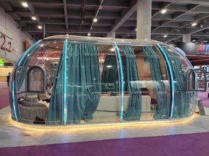 Dôme de jardin transparent en polycarbonate, tente <span class=keywords><strong>bulle</strong></span> moderne préfabriquée ovale, salon extérieur, glamping, <span class=keywords><strong>chambre</strong></span> familiale, complexe hôtelier quatre saisons - Product Image 6