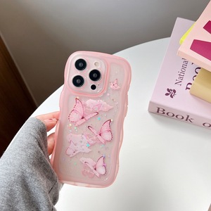 Coque arrière antichoc Bling Glitter Papillon Arc Wave pour iPhone 17 15 16 Pro Max Plus XR XS Max 11 12 13 14 Pro, compatible iPhone 16 - Product Image 2