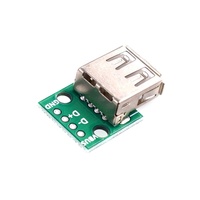 Adaptador de enchufe tipo A hembra USB2.0 A DIP 4p, Conector de PCB de 2,54mm, placa soldada, Cable de datos de alimentación de teléfono móvil