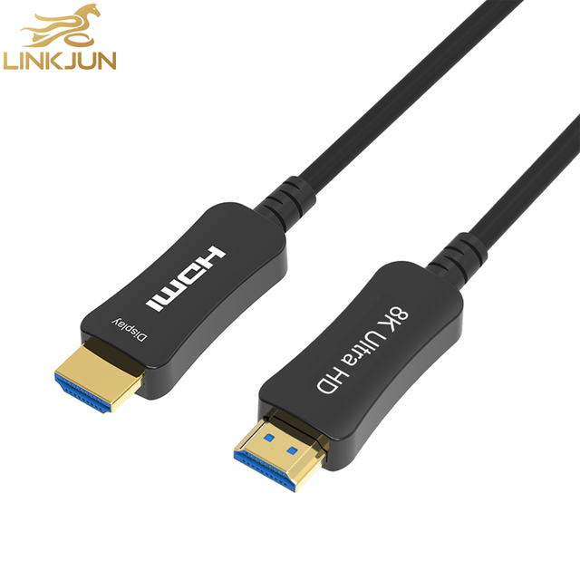 Hot Selling 1-30M TJ-A004-2 Black 8K HDMI 2.1 Fiber Cable HDMI Male to Male Golden Plated HDMI Cable for Laptop Set Top BoX