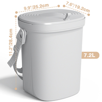 Poubelle de voiture Mico, bac de rangement pour déchets de voiture, poubelle pour bureau et maison, à fixer sur la porte avec couvercle