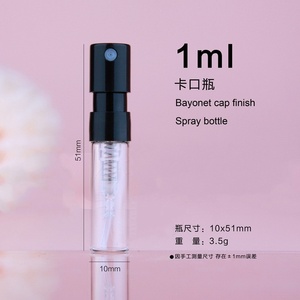 Wholesale Small Test Perfume <b>Bottle</b> 1ml 2ml <b>Empty</b> Glass Mini Essential Oil Sample <b>Bottle</b> Pump Sprayer Screen Printed Gold - Product Image 5