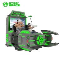 Simulateur de tir VR commercial pour 2 joueurs avec plateforme de mouvement, armes interactives et plus de 20 jeux VR