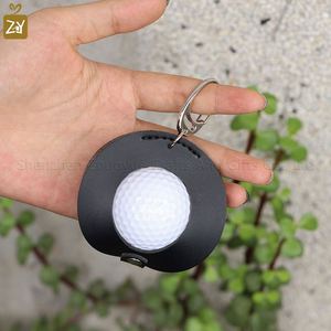 PU Leather Golf Ball Bag Single Golf Ball Pouch Simple Golf Ball Pouch Holder with <b>Hook</b> - Product Image 4