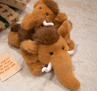 Peluche Mamouth Personnalisée, Jouet en Peluche Doux, Poupée Mamouth Mignonne, Coussin en Laine pour Enfants, Cadeau et Décoration d'Intérieur